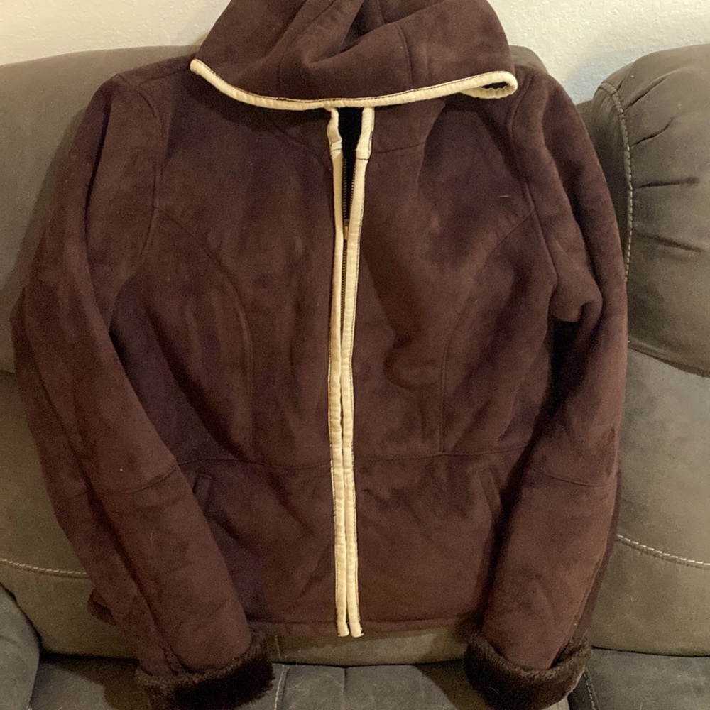 Croft & Barrow ladies Suede jacket with soft material on the inside .Size Medium